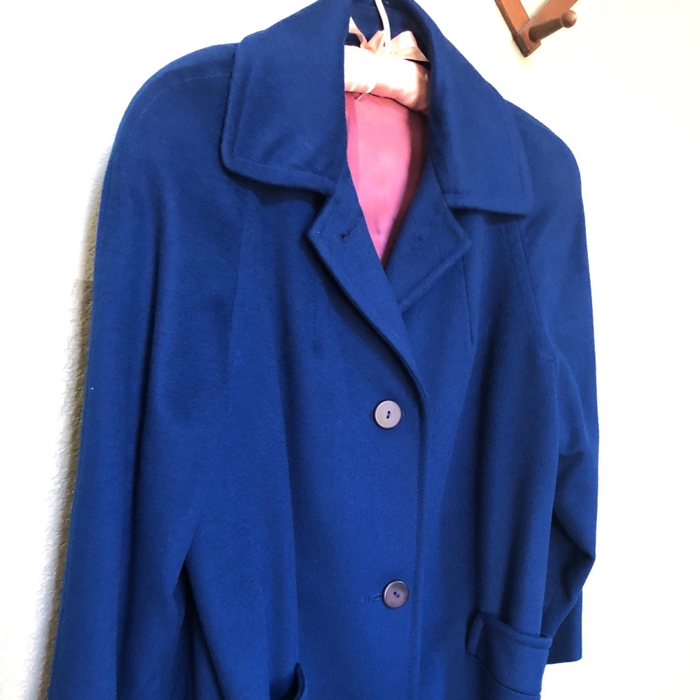 Alorna Made in USA Vintage Long Wool Blue Coat